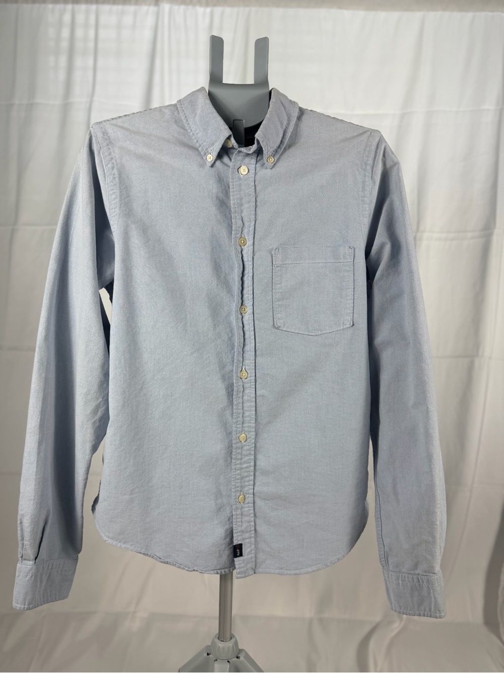 Y2K Abercrombie & Fitch Mens Large Muscle Button Down Shirt Blue